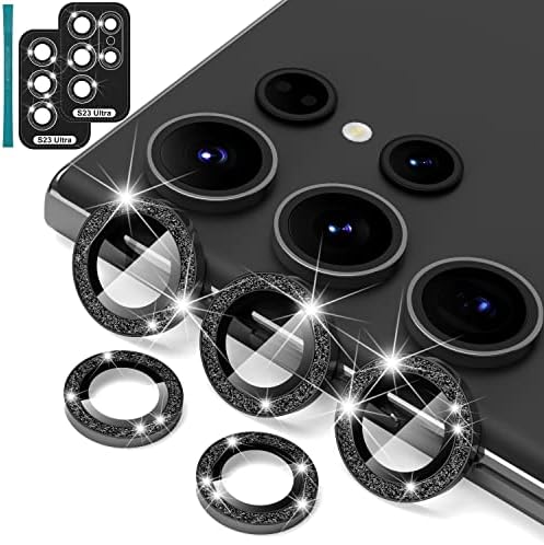 [5+5 PCs] Suoman para Samsung Galaxy S23 Protetor de lente de câmera Ultra Camera, protetor de lente