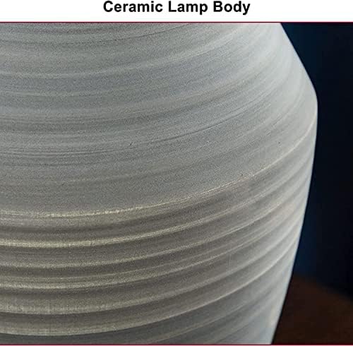 Lâmpada de cabeceira de Knoxc, luminárias de mesa de cerâmica de estilo de fazenda com luminárias de cabeceira