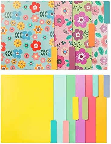 10 pastas de arquivo fofas -pastas de arquivo florais e pastas de arquivo colorido em cores vibrantes
