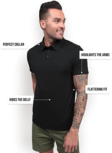 Nas camisas polo AM para homens - Camisa de colarinho confortável Men S - 4xl Camisetas de golfe clássicas