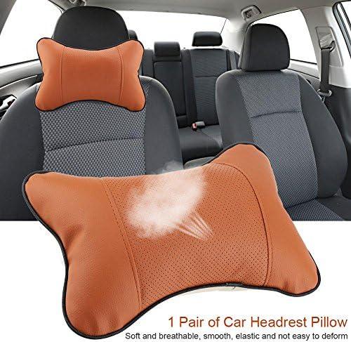 Yosoo 1 par de um assento de carro de carro suave, pillow travesseiro de cabeça respirável, suporte