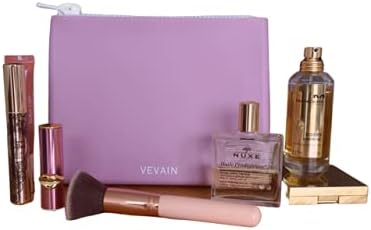 Bolsa de silicone Vevain, higiene pessoal e maquiagem para mulheres, caixa essencial de viagem, bolsa de