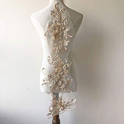 Bordado de bordado de bordado manchas de flores 3D Apliques de costura de renda Motif Handcraft acessórios