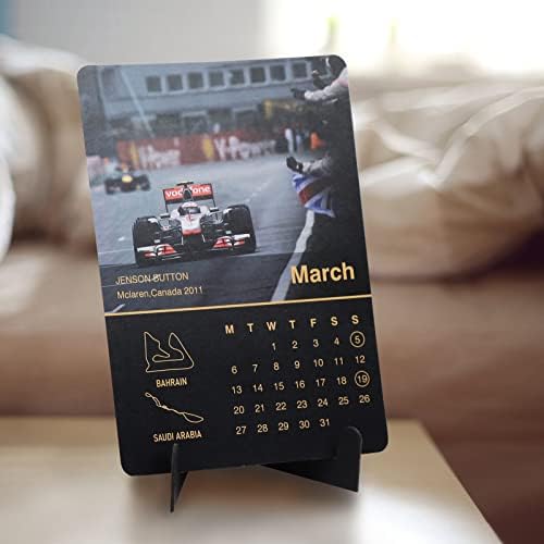 2023 Calendário de mesa, calendário de Fórmula 1 para fãs de F1, Planner Weekly e Monthly, Painted