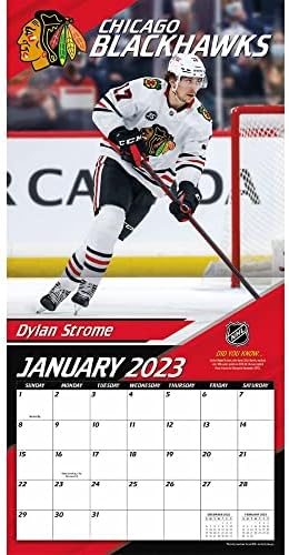 Licenciamento de Turner, NHL Chicago Blackhawks 2023 Mini Wall Calendar