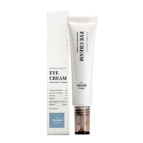 Village11 Factory Hydro Boost Eye Cream - Ácido hialurônico, manteiga de karité, Panthenol, hidratante e nutritivo