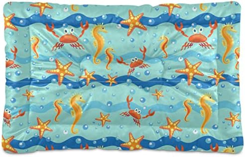 Seahorse Starfish Dog Gato Cama lavável Cama de animais de estimação Anti-deslizamento confortável Cama de caixa