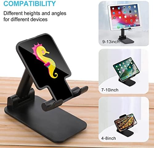 Fofo cavalo -marinho dobrável telefone celular stand ajustável portador de celular Funny Desktop Dock Compatível com tablets com interruptor iPhone