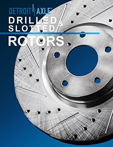 Eixo de Detroit - Rotores de disco perfurados e fendas dianteiras + pastilhas de cerâmica Substituição