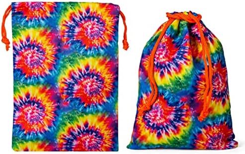 Tie Dye Party Supplies com sacolas de favor da festa! Decorações de festas de aniversário de 146pc para duas decorações