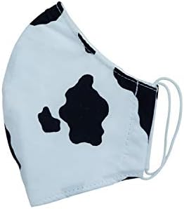 Proteção da face do pó de boi -boi de vaca - material reutilizável e lavável de algodão respirável