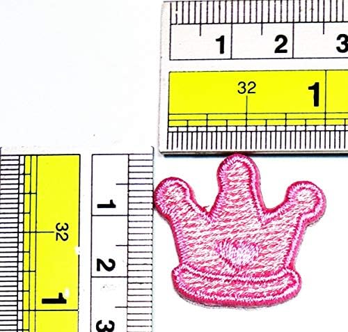 Parita muito pequena coroa amarela do rei adesivos bordados adesivos desenhos animados infantils de proteção