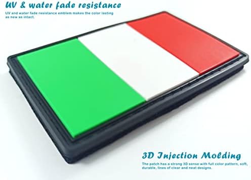 JBCD Itália Bandeira Patch italiano Patch tático - gancho de borracha PVC e patch de fixador de loop