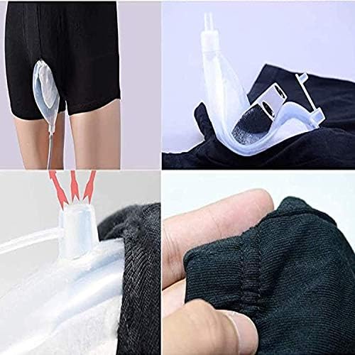 Calças de saco de urina gaofan, coletores de urina, calças de incontinência vestível masculina Sistema de