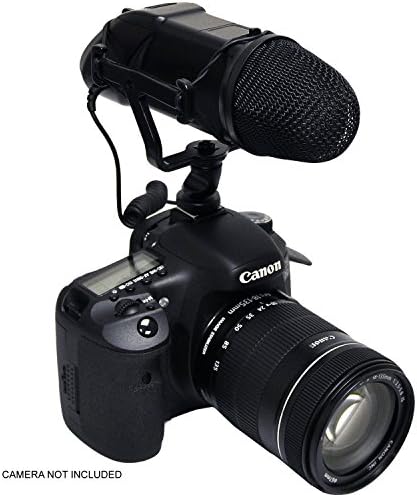 Microfone profissional digital NC para Canon EOS 60D com muff de vento de gato morto para sistemas de ponta de ponta
