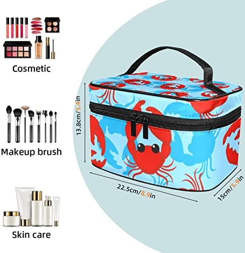 Bolsa de maquiagem do mar de caranguejo Ocean Mar de maquiagem Bolsa de viagem cosmética Bolsa de higiene pessoal Organizador de maquiagem para mulheres