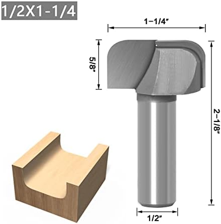 Cortador de moagem de superfície 1 peça 1/2 polegada 12 mm tigela de haste e modelo de paletes Bit Bit