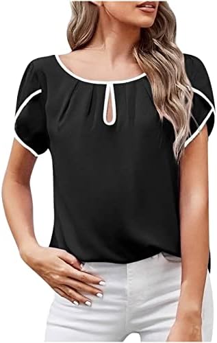 Mulheres outono de verão Blusa básica Soft Comfy 2023 Roupas de manga curta Camiseta da blusa