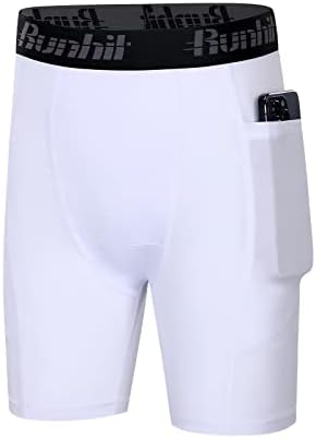 Shorts de compressão para meninos juvenis rúnhit, meninos performance atlético camadas de roupas íntimas