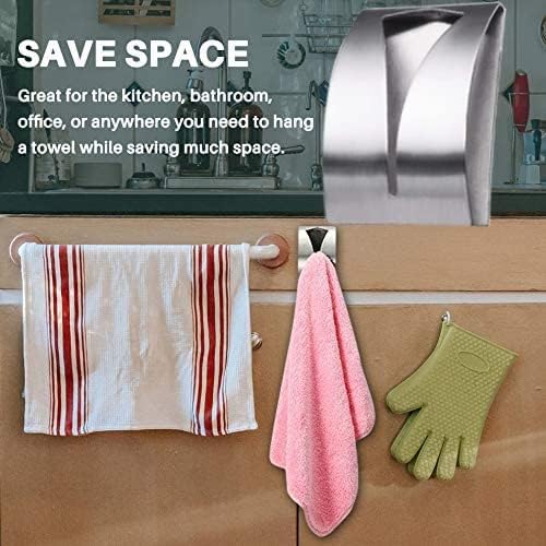 4 peças adesivas de toalha autônoma Graber de gancho, suporte de toalha de cozinha, suporte de