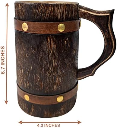 colecioniblesbuy medieval inspirado antigo cerveja de madeira caneca de madeira tanque cafeteira cafeteira broomsmen