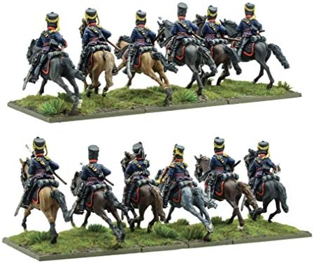 Jogos do Senhor da Guerra, Uhlans Prussianos, miniaturas pretas em pó de guerra