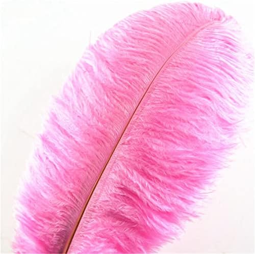 50pcs/lotes rosa penas de avestruz para artesanato plumas de avestruz de penas para jóias que fazem decoração
