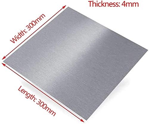 Yuesfz 6061 Folha de metal de placa de alumínio fácil de polir, para artesanato e projetos de bricolage,