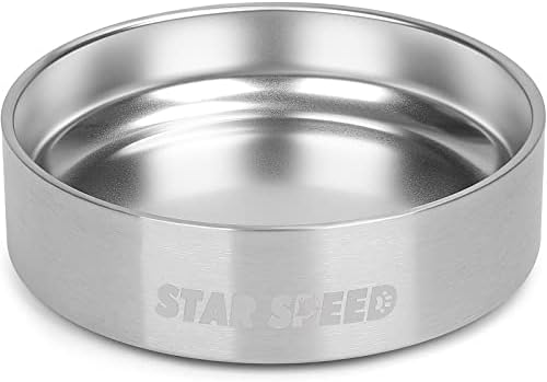 Estrela Starspeed 24oz de aço inoxidável tigelas de cachorro com fundo de borracha não deslizamento