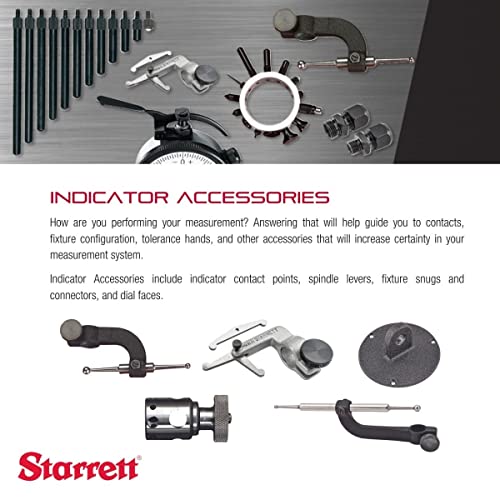 Starrett Split Bucking para indicadores métricos de discagem - ajuste rápido e fácil, 12,7 mm de comprimento,