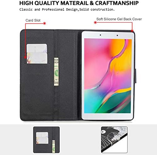 Caixa da carteira para Samsung Galaxy Tab A 8.0 2019 SM-T290/T295/T297 CASA, Techcircle Slim Fit PU Couro