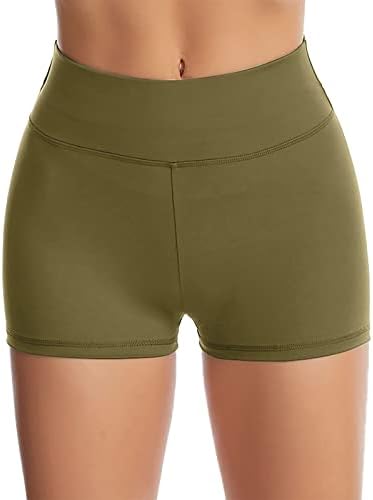 Miashui shorts de treino de cintura alta para mulheres moda calça de calça sólida calça calças shorts shorts alta