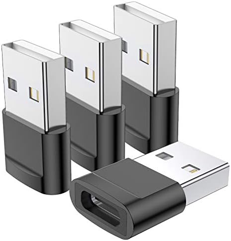 USB C feminino para USB Adaptador masculino, tipo C Tipo C para USB Um adaptador de carregador para