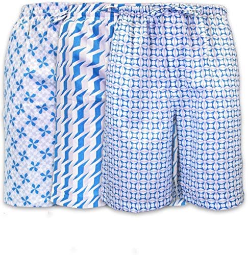 Pijama de lounge masculino Sleep shorts/Tecida Dormicato Shorts Caminhões e bolsos - 3 pacote