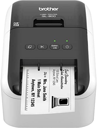 Irmão QL -800 Professional Label Printer - conectividade USB com fio - Impressão preta e vermelha,