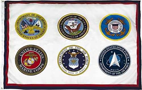 Flagsource U.S. Marine Corps Nylon Military Flag, fabricado nos EUA, 5x8 '