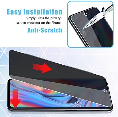 ANBZSIGN [2 pacote Blu G91S Protetor de tela de privacidade de 6,8 polegadas, vidro temperado com dureza