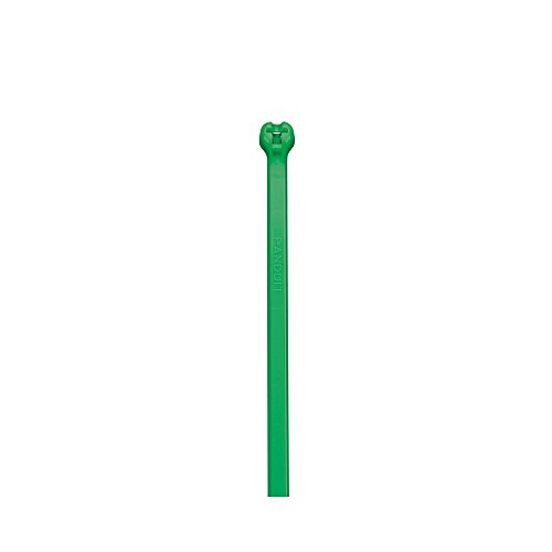 Panduit BT2M-M5 Taque do cabo, Barb de metal, miniatura, nylon 6,6, comprimento de 7,9 polegadas, verde