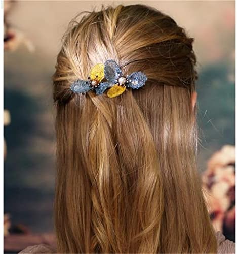 Larro Crystal Hair Acessórios, Clipes Hairpins, Placa de clipe, Half Clip Hairpin Back cabeça de gancho de cabelo quebrado Feminino de clipe de clipe de clipe de clipe de clipe de clipe horizontal