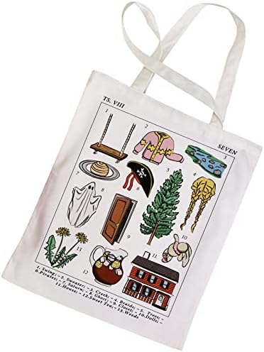 Bolsa de sacola de lona de mercadorias para mulheres, bolsa de ombro de compras, nome do álbum Tote