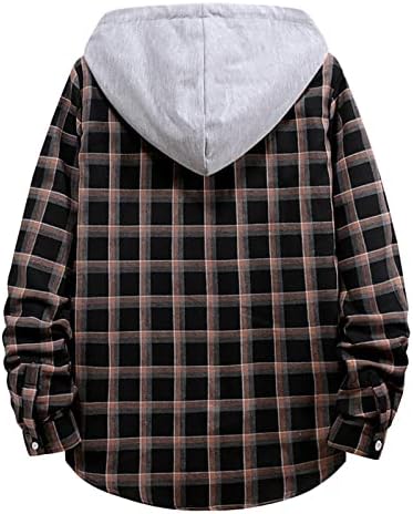 Lista curta Homens, outono e inverno, camisa xadrez casual de manga comprida camisa de colarinho