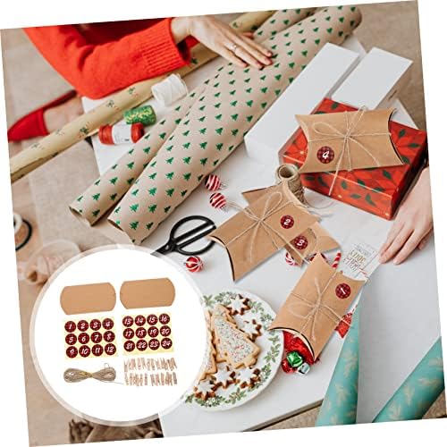 Caixas de Natal Stobok Caixas de travesseiro de calendário para biscoitos Presentes de embalagem em