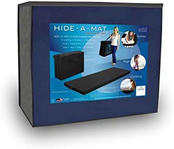 American Furniture Alliance Hide A 'Mat 3,5 x 30 x 75 polegadas Jr Twin Trifold Mattress, Marinha