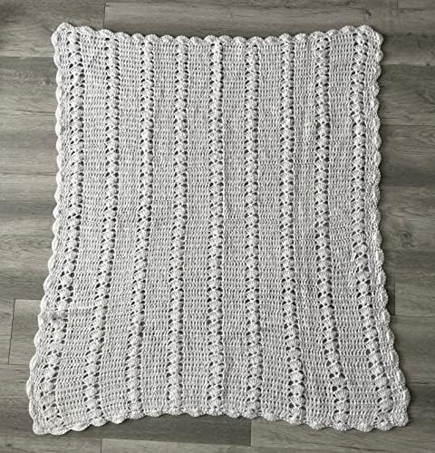 Cobertor de bebê de crochê feito à mão