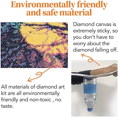 Kits de arte de diamante para adultos e crianças, broca completa redonda de tinta de strass com diamantes, pintura