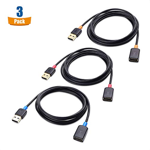 Cable Matters 3-Pack USB para USB Cabo de extensão 6 pés