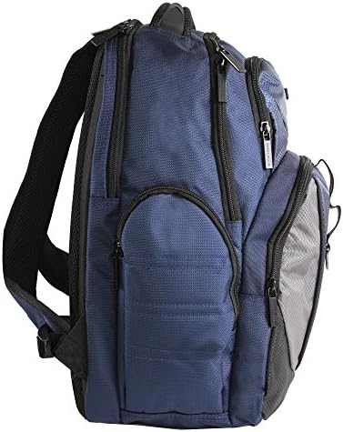 Perry Ellis Masculino P19 Business Backpack com bolso de tablet, marinha, tamanho único