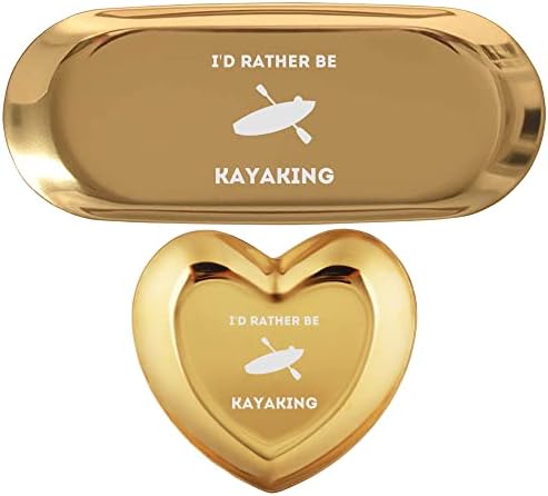Prefiro estar no lago de caiaque Kanuing no Lake T-Shirt Key Key Holder Ring Plish | Conjunto