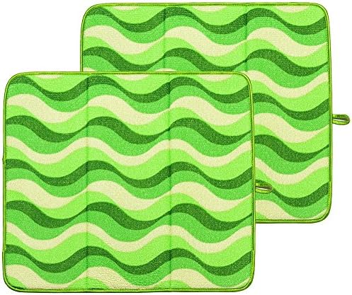 Prato de Campanelli tapetes de secagem com loop de suspensão - 2 peças - pratos e delicados suavemente
