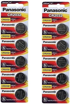 Panasonic CR2032 3V Bateria de lítio 2pack x = 10 baterias de uso único